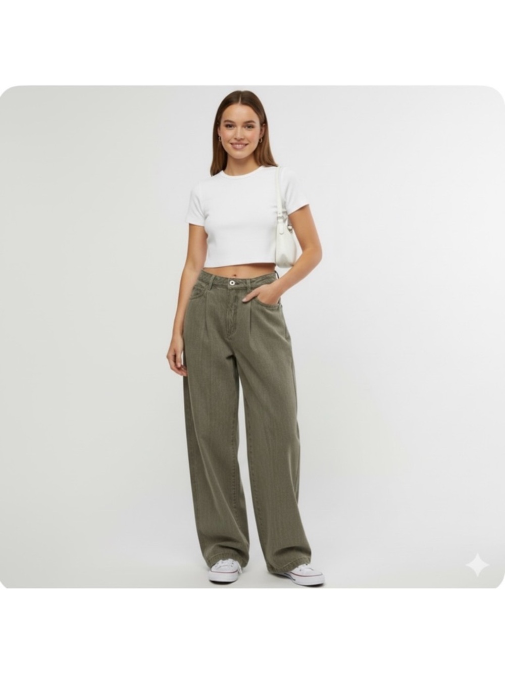 Grey Wide Leg High-Rise Jean WeWoreWhat
